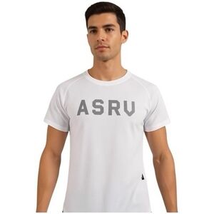 Fitness Wolf ASRV Laser-Vent Performance T-Shirt White Grey Print Men’s Size S